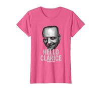 Le Silence des agneaux Hannibal Lecter Bonjour Clarice T-Shirt, Femme, Rose Chiné, XS