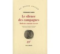 Ferdinando Camon – Le Silence des campagnes – Modestes constats en vers