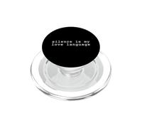Le Silence est Mon Amour langages PopSockets PopGrip pour MagSafe
