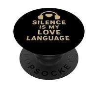 Le Silence est Mon langage d'amour PopSockets PopGrip Adhésif