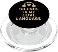 Le Silence est Mon langage d'amour PopSockets PopGrip pour MagSafe