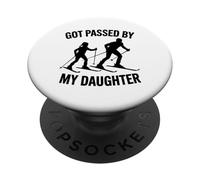Le Ski De Fond De Ma Fille Est Amusant PopSockets PopGrip Adhésif