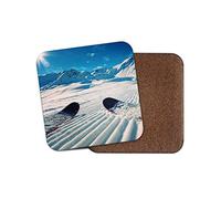 Le Ski de ski de ski de dessous en liège Dessous-de-verre - Snowboard de montagne Cadeau # 8114