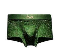 Le Slip Homme sous-vêtements pour Hommes,Short en Coton,étoile à,Tendance d'été,personnalité,Quatre,Short et Respirant(Green,M)