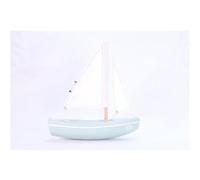 Le Sloop Vert d'eau - Bateau en bois 21cm Multicolore G