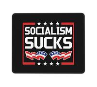 Le Socialisme, C'est Nul. Tapis De Souris Base en Caoutchouc Tapis Souris Bords Cousus Mouse Pad pour Bureau Travail Gamer 25X30Cm