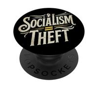 Le socialisme est Un vol Pro capitalisme PopSockets PopGrip Adhésif