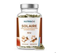 Le Solaire - Accélérateur de Bronzage - Formule 2 en 1 Bronzage + Protection de la Peau - 60 gélules - Nutri&Co