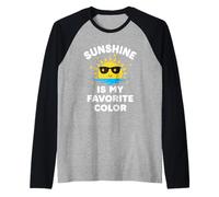 Le Soleil est ma Couleur préférée pour Les Vacances d'été de Style Kawaii Manche Raglan