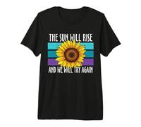 Le Soleil Se Lèvera Tournesol Prévention du Suicide T-Shirt Haut de Gamme