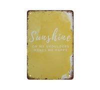 Le soleil sur mes épaules me rend heureux, citation, rappel quotidien, plaque en métal pour la maison, le bureau ou la salle de classe, meilleure décoration intérieure, plaques en métal vintage, parfa