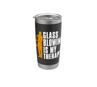 Le soufflage de verre est ma thérapie Souffleur de verre à la retraite Souffleur de verre Gobelet isotherme en acier inoxydable double paroi