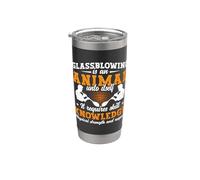Le soufflage du verre est un animal en soi soufflant du verre soufflé Gobelet isotherme en acier inoxydable double paroi