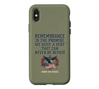 Le Souvenir est la promesse Que Nous tenons : Honor Our Heroes 4 Coque pour iPhone X/XS