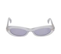 Le Specs - Lunettes de soleil ovales fines 'Numero Uno' - Femme - Accessoires - Blanc - Taille: 53 MM