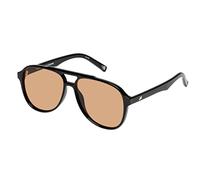 Le Specs TRAGIC MAGIC Lunettes de soleil pour homme et femme Forme ronde avec protection UV, Tan Tint/Black, Taille unique