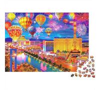 Le Spectacle Nocturne de Las Vegas Puzzle 1000 Pièces À Monter Famille Décoration Intérieure Puzzle Difficile Amélioration De La Mémoire Garantie Pièce Manquante Carton Épais 38x26cm/1000pcs