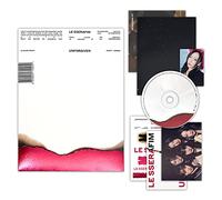 LE SSERAFIM - 1st Studio Album [UNFORGIVEN] (DUSTY AMBER Ver.) Outer Box + Booklet + CD + Photocard + Postcard + Heat Detecting Postcard + Sticker + Folding Poster + 2 Pin Badges + 4 Extra Photocards