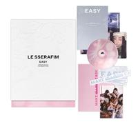LE SSERAFIM - 3rd Mini Album [EASY] (Photobook Ver. - Vol.1 BALMY FLEX) Outer Box + Booklet + CD + Photocard + Postcard + Sticker + Folding Poster + Lyric Book + 2 Pin Badges + 4 Extra Photocards