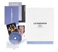 LE SSERAFIM - 3rd Mini Album [EASY] (Photobook Ver. - Vol.2 FEATHERLY LOTUS) Outer Box + Booklet + CD + Photocard + Postcard + Sticker + Folding Poster + Lyric Book + 2 Pin Badges + 4 Extra Photocards