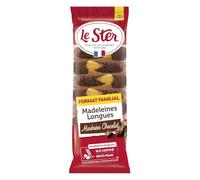 LE STER - Madeleines Longues Marbrées, Texture Fondante Goût Gourmand Chocolaté, 375g - Lot De 4