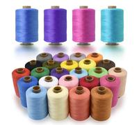 LE-stone Lot de 24 bobines de fils à coudre en polyester - 24 couleurs - 914 m par bobine - Pour machine à coudre à la main, travaux manuels