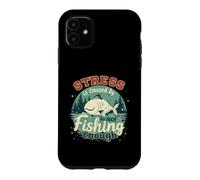 Le Stress est causé par Un pêcheur Amusant et Pas Assez de pêche Coque pour iPhone 11