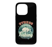 Le Stress est causé par Un pêcheur Amusant et Pas Assez de pêche Coque pour iPhone 13 Pro