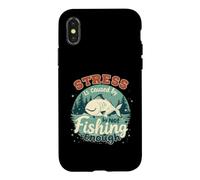Le Stress est causé par Un pêcheur Amusant et Pas Assez de pêche Coque pour iPhone X/XS