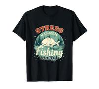 Le Stress est causé par Un pêcheur Amusant et Pas Assez de pêche T-Shirt Graphique avec Valeur
