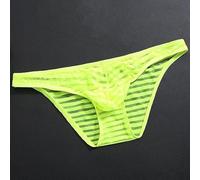 Le style aéré rencontre le confort dans ces caleçons boxeurs transparents taille basse pour homme (M, jaune)