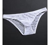 Le style aéré rencontre le confort dans ces caleçons boxeurs transparents taille basse pour homme (taille XL, blanc)