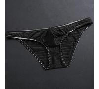 Le style aéré rencontre le confort dans ces caleçons boxeurs transparents taille basse pour homme (taille M, noir)