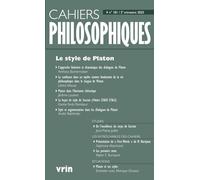 Le style de Platon (Cahiers Philosophiques, n° 181 2/2025)