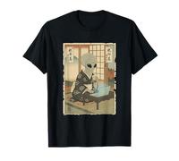 Le Style de Vie d'un Ordinateur Portable Alien IT Guy avec Boba Tea Ukiyo-e T-Shirt