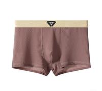 Le style élégant rencontre le confort avec nos sous-vêtements respirants en soie glacée pour homme en différents designs (XL rouge)