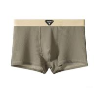 Le style élégant rencontre le confort avec nos sous-vêtements respirants en soie glacée pour homme en différents designs (2XL marron)