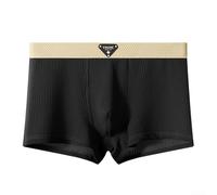 Le style élégant rencontre le confort avec nos sous-vêtements respirants en soie glacée pour homme en différents designs (3XL noir)