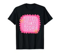 Le succès Commence Aujourd'hui Esprit Positif motivationnel T-Shirt Graphique avec Valeur