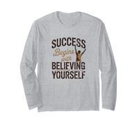 Le succès Commence par Croire en soi Illustration Manche Longue