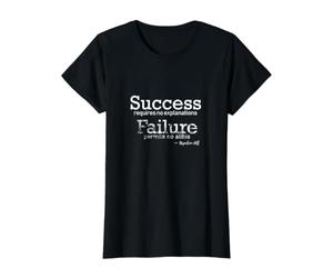 Le succès ne nécessite Aucune Explication T-Shirt Graphique avec Valeur, Femme, Noir, M