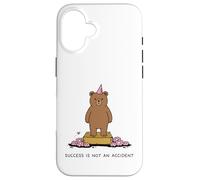 Le Succès n'est Pas Un Hasard Ours Mignon Citation Coque pour iPhone 16