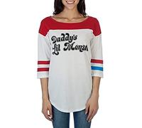 Le Suicide Squad Harley Quinn Daddy's Lil Monster T-Shirt Raglan (XXX-Large)