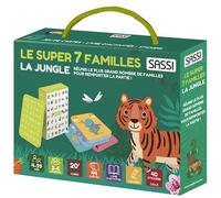 Le super 7 familles. La jungle jeu de cartes + 40 stickers + - Giulia Meneguzzo - Sassi - Boîte ou accessoire - Jeux livres objets