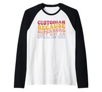 Le superhéros Gardien n'est Pas Un Titre Officiel du Poste de Concierge d'école Manche Raglan