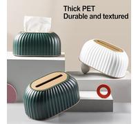 Le support de boîte à mouchoirs décoratif nordique simplifie le remplacement des boîtes vides tout en ajoutant du charme aux espaces (noir)