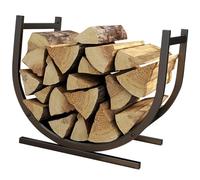 Le support de bûche en forme U à profil bas construit partir métal robuste avec une base solide maintient le bois chauffage élevé et sec l'intérieur par foyer ou l'extérieur sur pont