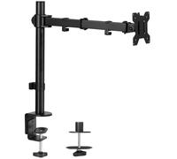 Le support de bureau de bras de moniteur unique vivo contient des ecrans jusqu'a 32 pouces reguliers et un support ultrawide de 38 pouces entiere