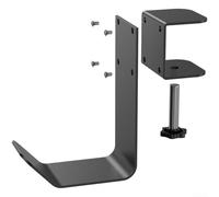 Le support de casque de jeu se monte sous le bureau à l'aide d'une pince à vis robuste qui prend en charge les casques, câbles, sacs, parapluies jusqu'à 13,6 kg