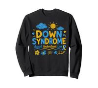 Le Syndrome de Down accepte Comprendre l'amour Mignon Peinture au Crayon Sweatshirt